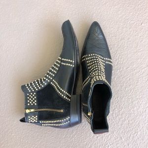 Anine Bing Charlie Boots Gold Studs